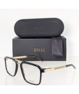 New Authentic ZILLI Eyeglasses 60098 C01 Black Gold 57mm Frame - $682.77 CAD