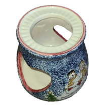Winter / Christmas Porcelain Light Candle Holder 5&quot; tall - £9.02 GBP