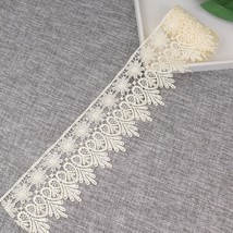Beige Lace Trim 5 Yards Wide Venise Lace Ribbon Embroidered Edge Trim Fo... - £19.17 GBP