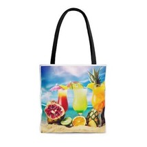 Fruity Cocktail Drinks on the Beach! Tote Bag Beach Bag Summer Vacation Carryall - £14.47 GBP+
