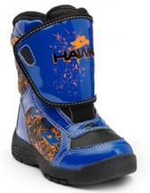 Tony Hawk Toddler Boys Winter Snow Boots Blue Thermolite Waterproof Leather Sz 7 - £31.26 GBP