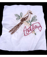 Oklahoma Bird Embroidered Quilted Square Frameable Art State Needlepoint... - €15,71 EUR