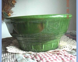 vintage HAEGER GREEN POT nos w ORIGINAL TAG STICKER country farm kitchen - £52.89 GBP