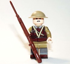 British WW2 WW1 Leather Jerkin soldier Custom Minifigure - £3.90 GBP