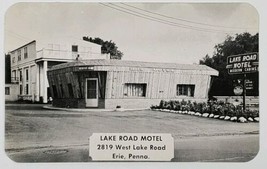 Erie Pa Lake Road Motel Drive In Vintage Roadside Mr &amp; Mrs Sturgis Postcard M10 - £32.79 GBP