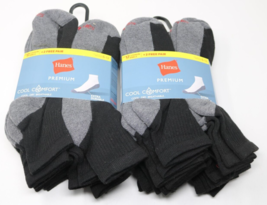 Hanes Premium Men&#39;s Cool Comfort Ankle Socks 24pk Fits Shoe Size 6-12 New w/ Tag - £21.76 GBP