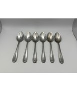 Set of 6 Lenox 18/10 Stainless Steel TUDOR BEAD - AUGUSTA Teaspoons - $82.30 CAD