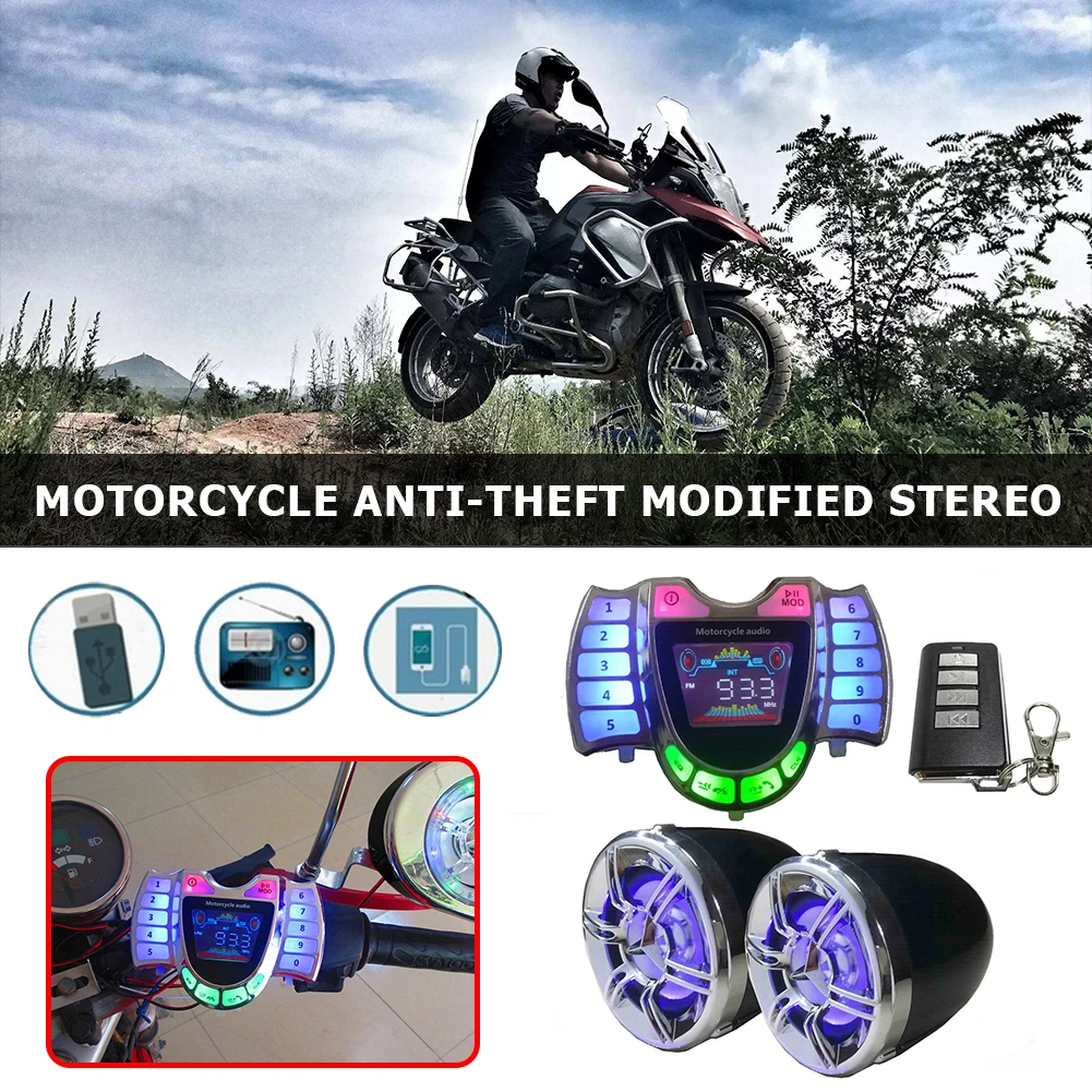 VODOOL HY-008 Bluetooth Motorcycle Stereo Speaker System - £26.83 GBP