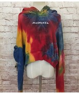 Tales of Mauna Kea Love Tie Dye Cropped Hoodie Made In Italy Womens Large - £67.84 GBP