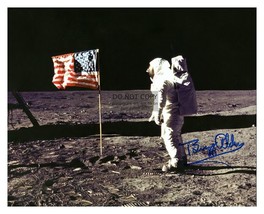 Buzz Aldrin Apollo 11 Astronaut On The Moon By Flag Autographed 8X10 Nasa Photo - £6.63 GBP
