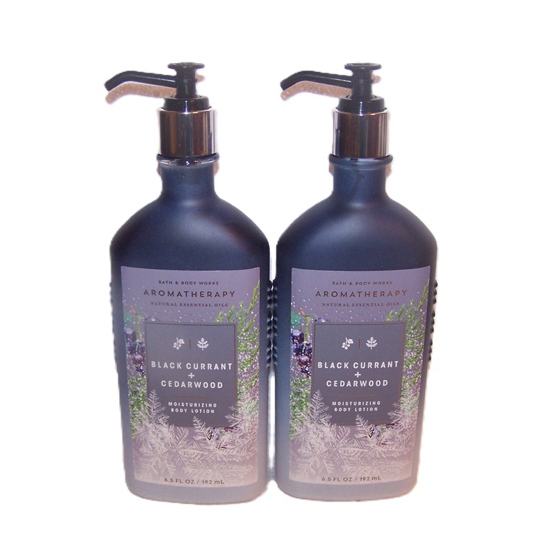 Black Currant & Cedarwood Lotion 2 Pack Bath & Body Works Aromatherapy