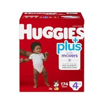 Huggies Plus Diapers, Size 4, 174 Count - $68.59