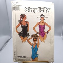Vintage Sewing PATTERN Simplicity 8071, Misses 1986 Bathing Suit Swimsuit - £16.49 GBP