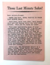 Vintage Little Art Shop, Inc. Washington, DC Pre Christmas Advertisement... - £9.59 GBP