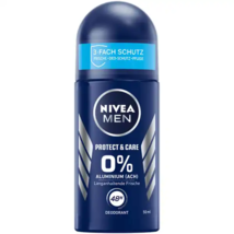 Nivea Men Protect &amp; Care roll-on Deodorant 50ml 0% Aluminum Free Shipping - £7.70 GBP