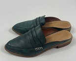 Mi.iM Miim Turquoise Green Genuine Leather Real Wood Mules Slide Women&#39;s... - $23.75