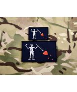 Large Small Blackbeard Pirate Flag Patch SET Navy SEAL Team 3 Edward Tea... - $17.50