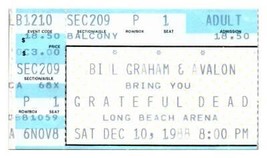 Grateful Dead Concert Ticket Stub Décembre 10 1988 de Long Beach California - $44.54