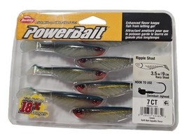 Berkley PowerBait Ripple Shad Fishing Soft Bait 3.5" RACY SHAD 7 Ct. - $10.88