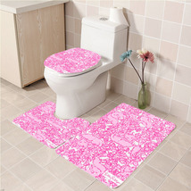 3Pcs/set Shes A Fox Lilly Pulitzer Bathroom Toliet Mat Set Anti Slip Bath Mat - £26.69 GBP+