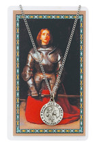 St. Joan of Arc Medal Necklace with Laminated Prayer Card - £17.63 GBP