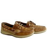 Sperry Topsiders Leather Women&#39;s 7M Gold Lace NM Shoes HW1 - $42.38 CAD