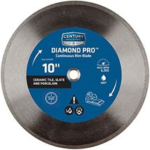 Century Drill &amp; Tool 75459 Diamond Continuous Rim Blade, 10&quot; - $89.77 CAD