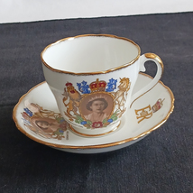 Queen Elizabeth II 1953 Coronation Bone China Tea Cup + Saucer Adderley England - £19.98 GBP