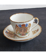 Queen Elizabeth II 1953 Coronation Bone China Tea Cup + Saucer Adderley ... - £19.52 GBP