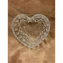Vintage Heart Shaped Deep Cut Lead Crystal Candy Dish - $16.83