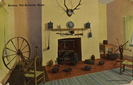 Kitchen, Old Kentucky Home Bardstown, Kentucky Tichnor Bros. Postcard - $9.85