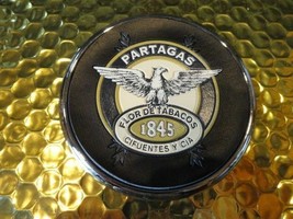 Partagas 1845  Logo Coaster Chrome edging with leather bottom - £15.68 GBP