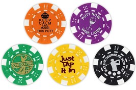 Golf Ball Marker Poker Chips, 5 chips (11.5 gram chips) - £10.65 GBP