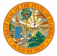 Seal of The State of Florida Sticker MADE IN USA R6 CHOOSE SIZE FROM DRO... - $1.45+