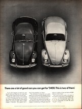 1967 VW Volkswagen BUG Print Ad Original Sunroof 2 for 3400 nostalgia ad b8 - £21.51 GBP