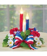Patriotic LED Candle Floral Arrangement Centerpiece July 4th Home Table ... - $889.39 MXN