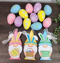Easter Eggs Bunny Gnomes Ornaments Bowl Filler Spring Home Tree Decor Se... - $16.99