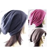 1 Pack Unisex Winter Long Stripe Light Soft Beanie Beret Hat Slouchy Cap - $127.75 MXN