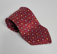 Pool Hall Balls Red Como House Italy 100% Silk Neck Tie 57.5&quot; - £8.96 GBP