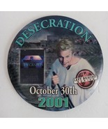 Vintage 2001 Desecration Left Behind Series Promo Pin Button - $194.02 MXN