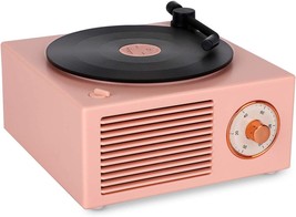 Old Fashioned Classic Style Bluetooth Speaker Cute Pink Look Creative Vinyl - £26.05 GBP