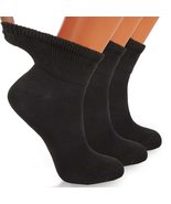 AWS/American Made Women&#39;s Diabetic Ankle Socks with Non-Binding Top and ... - £7.75 GBP+