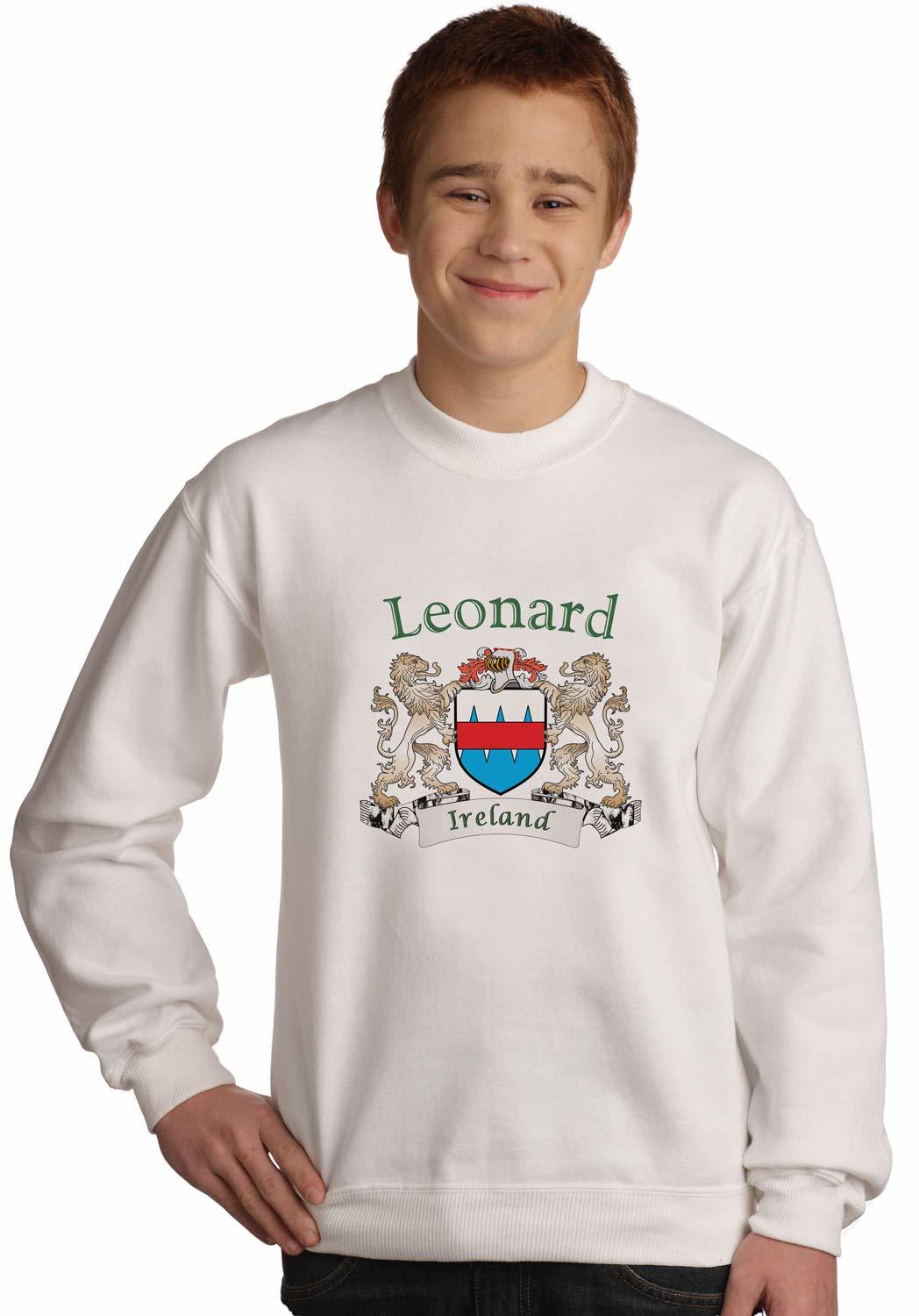 Leonard Irish coat of arms Sweatshirt in White - $29.35