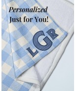 Personalized Buffalo Plaid Baby Blanket Monogram Fleece Blanket for Boys... - $42.25