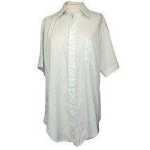 Vintage 70s Perma Press Men Button Up Casual Shirt Size Large - £19.47 GBP