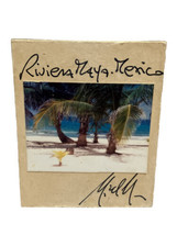 Rivera Maya Mexico Magnet Photo Akumal Palm Trees Wood Signed Souvenir Fridge  - £4.72 GBP