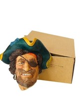 Bosson Chalkware Legend Face Figurine England Wall Bust Sir Henry Morgan Pirate - £96.65 GBP