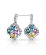 GIGAJEWE Moissanite Round Cut 4 Color Stud Earring for Women S925 Silver - $154.53