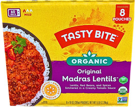 Tasty Bite Organic Original Madras Lentils 8x10 Ounce Pouches EXP 06/2026 - $29.19