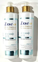 2 Pack Dove Hair Therapy Dry Scalp Care Shampoo Vitamin B3 Dryness Relief 13.5oz - £24.35 GBP